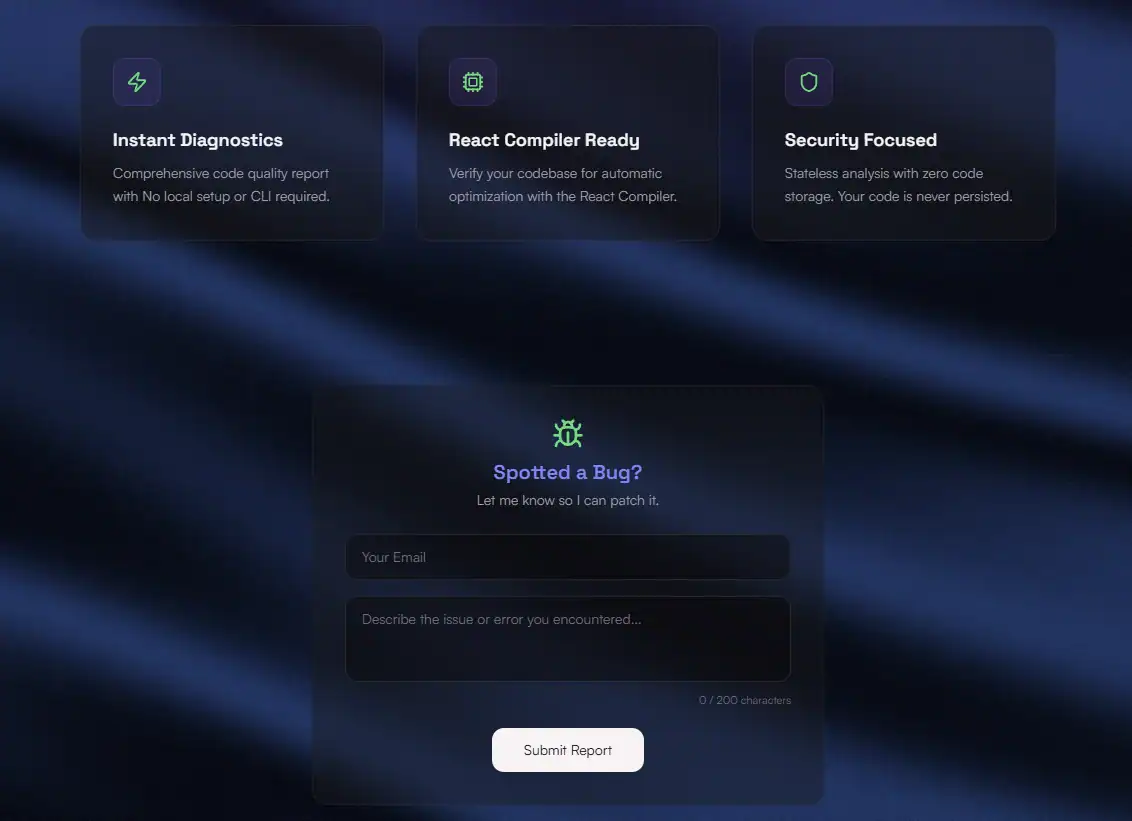 Dynamic Bug Report From (Web3)