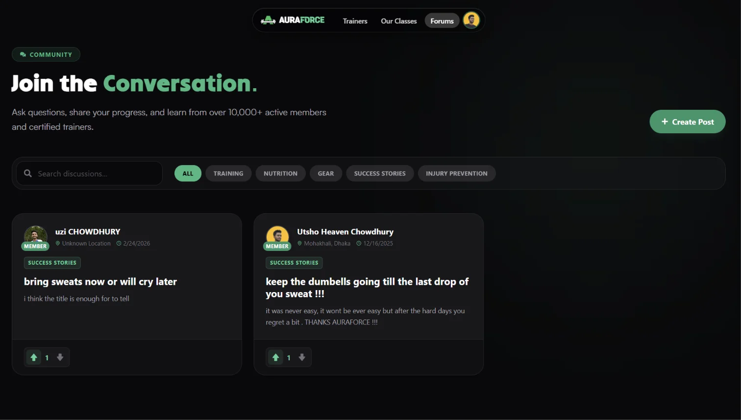 Public Posting Forum