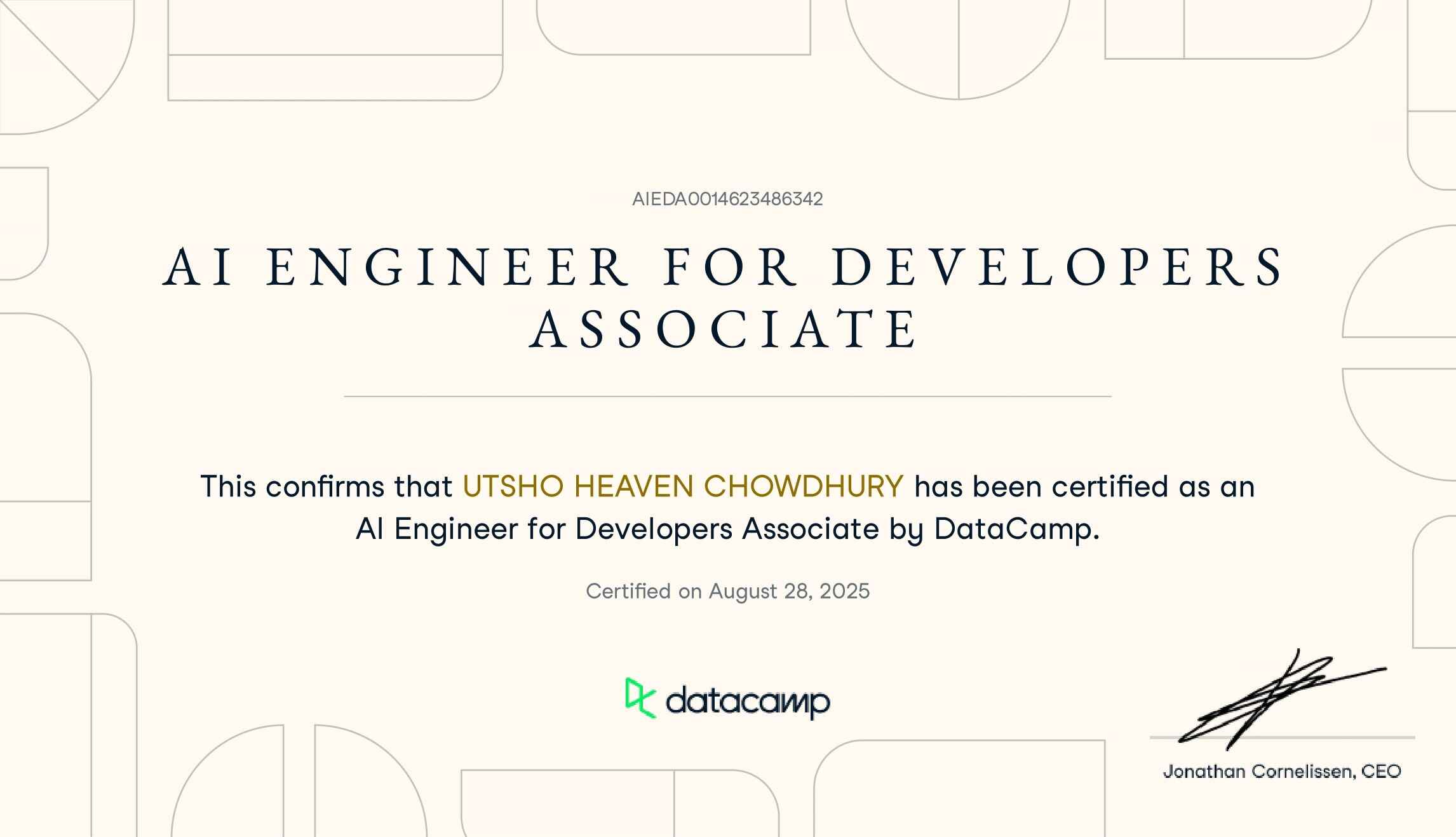 AI ENGINEER FOR DEVELOPERS ASSOCIATE