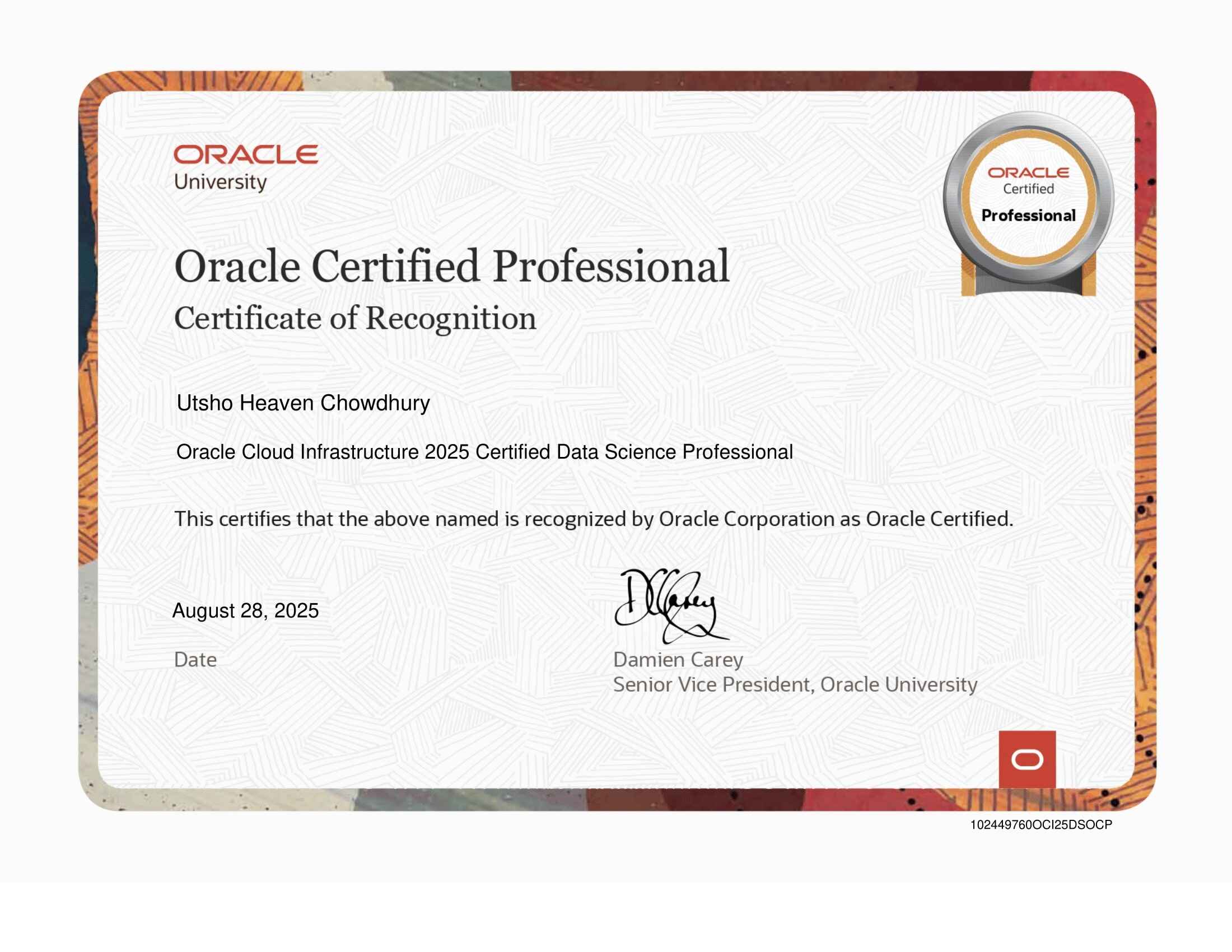 OCI Data Science Professional