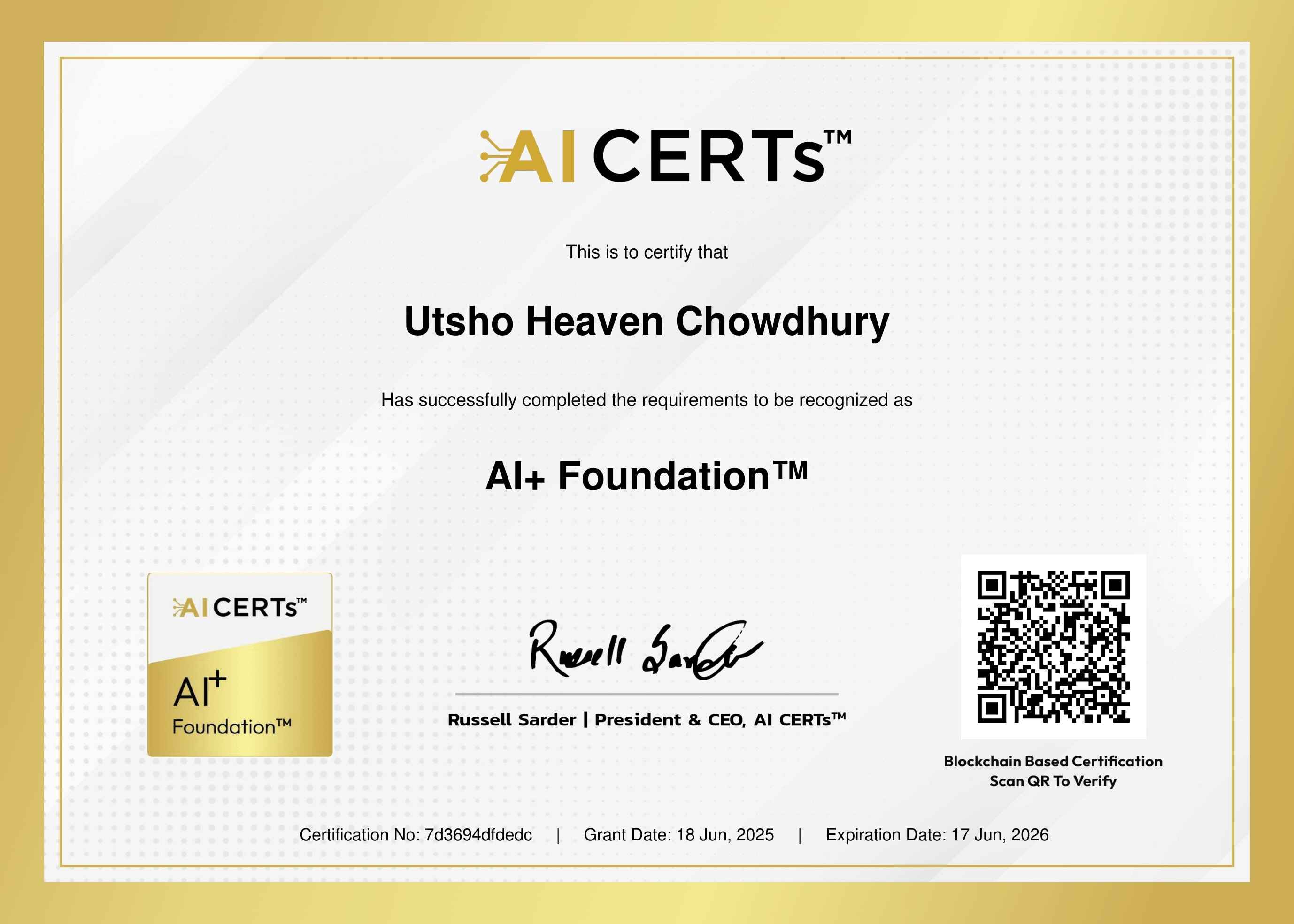 AI+ Foundation Certificate