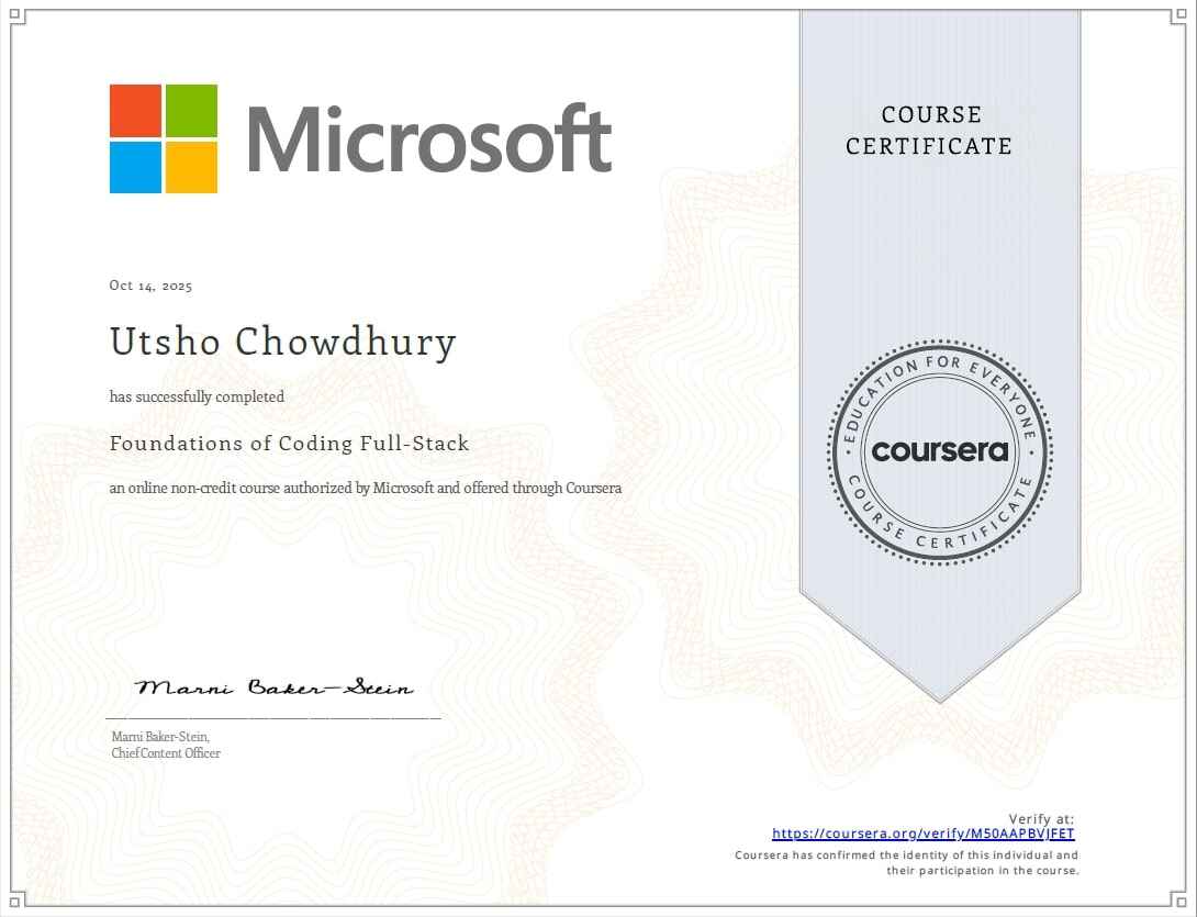 Foundations of Coding Full-Stack